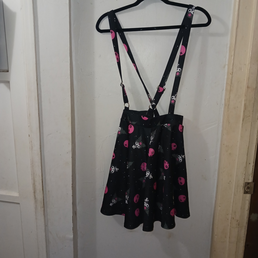 Sanrio Black Skirt with Pink and White Characters - Picture 1 of 3